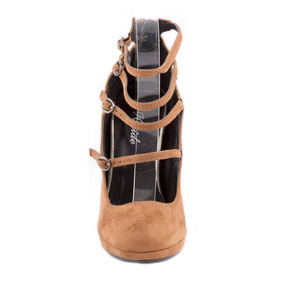 Pantofi dama cu toc si barete XQ98905-CAMEL, Culoare (12): Camel, Marime (12): 38 - 3- Roveli