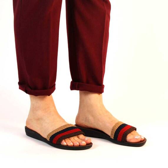 ​Papuci de dama, multicolori, cu talpa joasa PP50-BEJ, Culoare (12): Multicolor, Marime (12): 39* - 2- Roveli