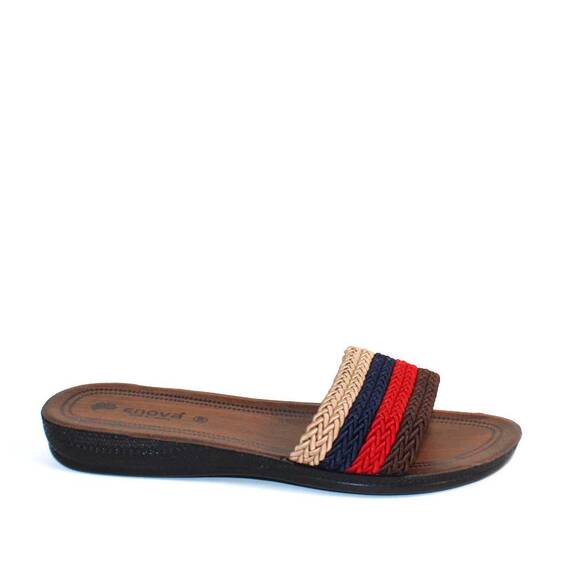 ​Papuci de dama, multicolori, cu talpa joasa PP50-BEJ, Culoare (12): Multicolor, Marime (12): 39* - 4- Roveli