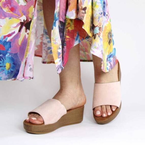 ​Papuci dama de vara cu talpa groasa, ortopedica FB-0071-PINK, Marime (12): 40 - 3- Roveli