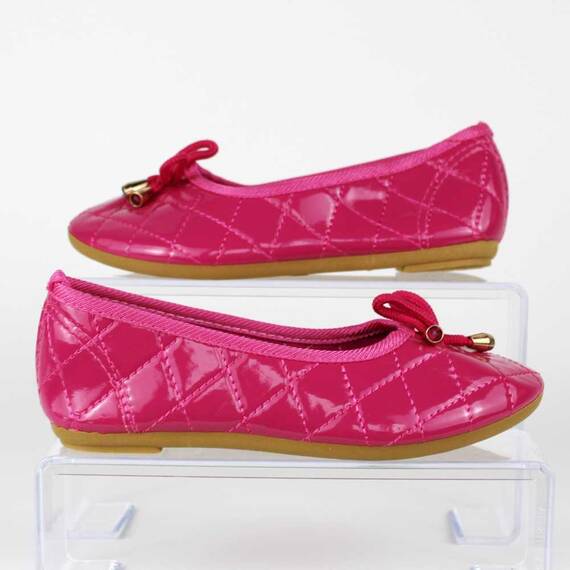 ​Balerini de copii, roz  cu talpa usoara  KH-2-FUXIA, Culoare (12): Roz, Marime (12): 32 - 2- Roveli