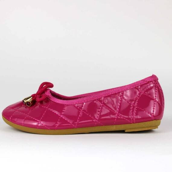 ​Balerini de copii, roz  cu talpa usoara  KH-2-FUXIA, Culoare (12): Roz, Marime (12): 32 - 3- Roveli