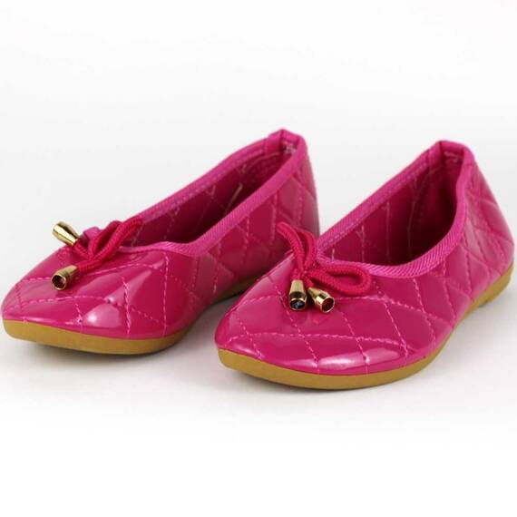​Balerini de copii, roz  cu talpa usoara  KH-2-FUXIA, Culoare (12): Roz, Marime (12): 26 - 4- Roveli