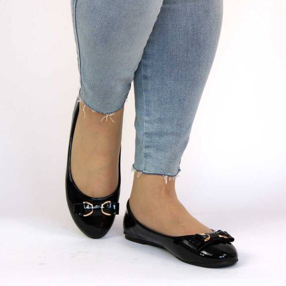 ​Balerini de dama, negri cu talpa usoara  2017-9-BLACK, Marime (12): 36* - 4- Roveli