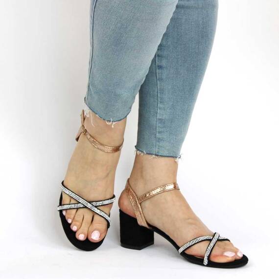 Sandale dama elegante cu barete incrucisate PH8053-1-CHAMPAGNE, Marime (12): 40 - 4- Roveli