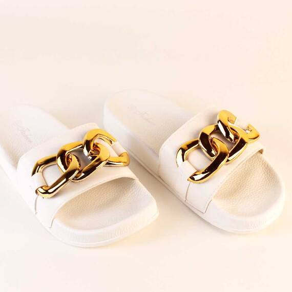 Papuci de dama usori si comozi 2188-2-WHITE, Marime (12): 40* - 2- Roveli