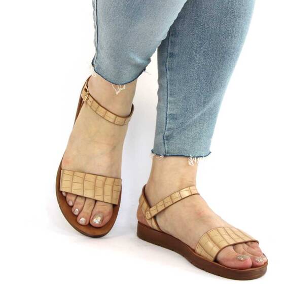 ​Sandale casual de dama usoare si comode PU-203-APRICOT, Marime (12): 39 - 4- Roveli