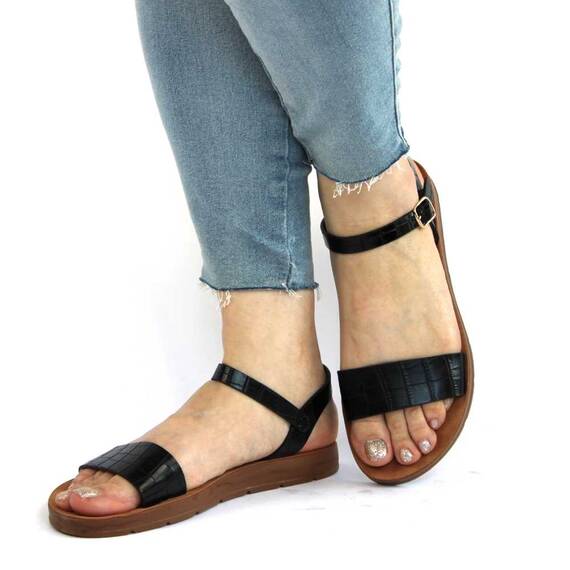 Sandale casual de dama usoare si comode PU-203-BLACK, Marime (12): 36 - 2- Roveli