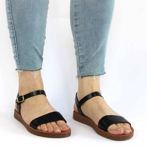 Sandale casual de dama usoare si comode PU-203-BLACK, Marime (12): 36 - 3- Roveli