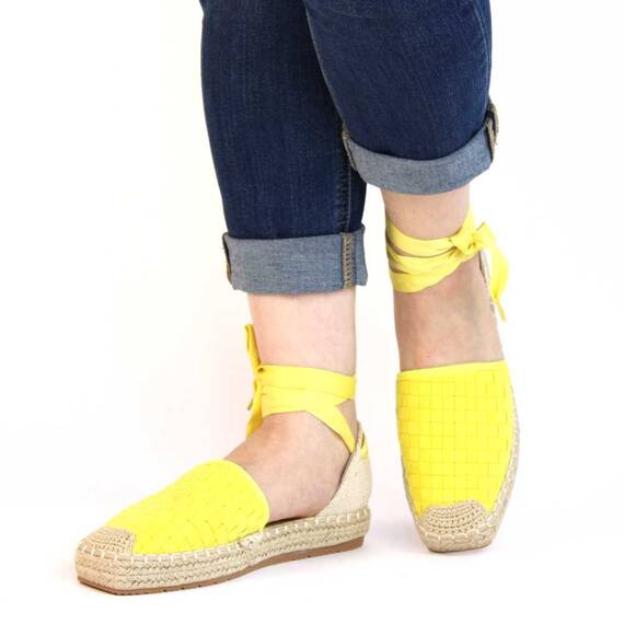 Sandale de dama cu platforme joase, usoare si comode 6000312-YELLOW, Marime (12): 37 - 2- Roveli