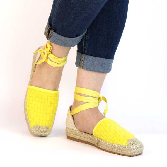 Sandale de dama cu platforme joase, usoare si comode 6000312-YELLOW, Marime (12): 37 - 4- Roveli