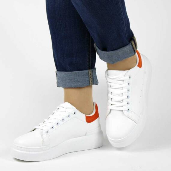 Pantofi sport casual de dama cu platforma 6100-ORANGE, Marime (12): 37 - 2- Roveli Pantofi sport casual de dama cu platforma 6100-ORANGE, Marime (12): 37 - 2- Roveli