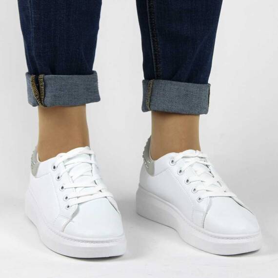 Pantofi sport casual de dama cu platforma H-771-WHITE-GREY, Marime (12): 39* - 3- Roveli Pantofi sport casual de dama cu platforma H-771-WHITE-GREY, Marime (12): 39* - 3- Roveli
