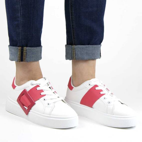 Pantofi sport casual de dama accesorizati cu catarama detasabila LA813-FUXIA, Marime (12): 38 - 3- Roveli Pantofi sport casual de dama accesorizati cu catarama detasabila LA813-FUXIA, Marime (12): 38 - 3- Roveli