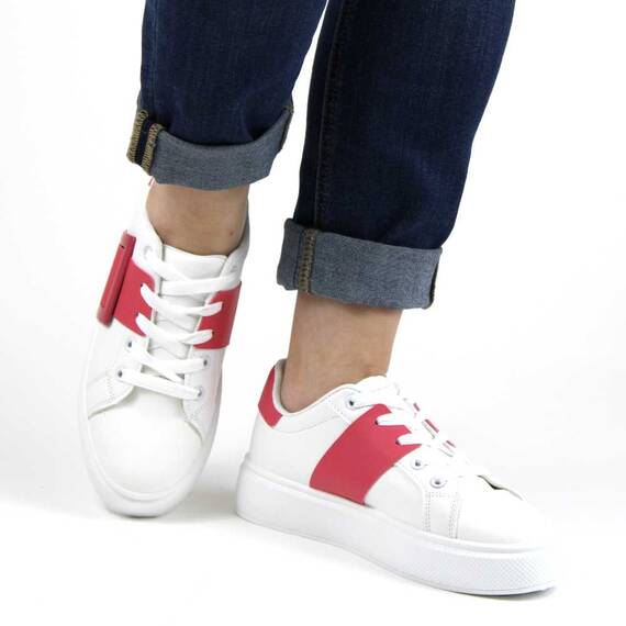 Pantofi sport casual de dama accesorizati cu catarama detasabila LA813-FUXIA, Marime (12): 38 - 4- Roveli Pantofi sport casual de dama accesorizati cu catarama detasabila LA813-FUXIA, Marime (12): 38 - 4- Roveli