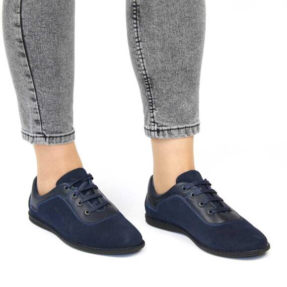 Pantofi casual de dama cu talpa joasa si cu siret T7310-8D-NAVY, Culoare (12): Bleumarin, Marime (12): 39 - 3- Roveli