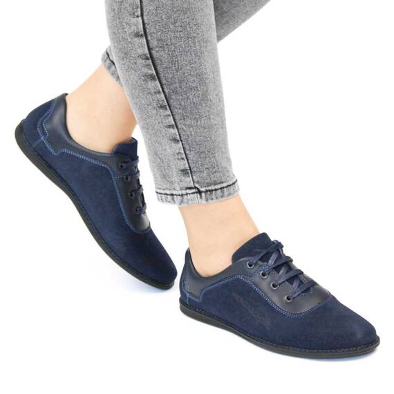 Pantofi casual de dama cu talpa joasa si cu siret T7310-8D-NAVY, Culoare (12): Bleumarin, Marime (12): 37 - 4- Roveli