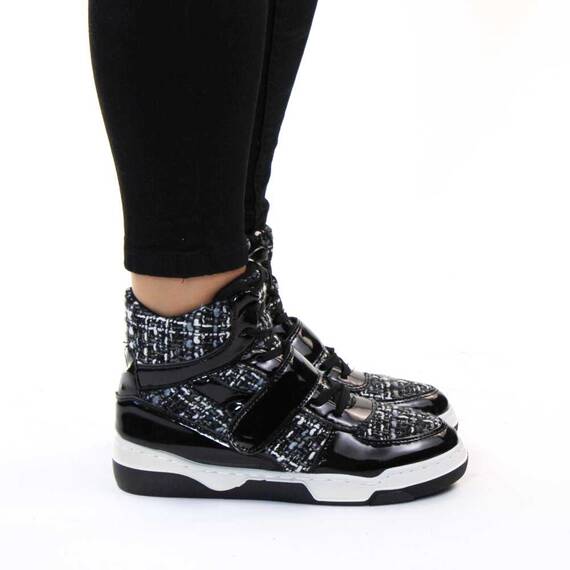 Ghete dama lacuite cu talpa cusuta, joasa, pentru tinute casual-sport JD-D73-BLACK, Culoare (12): Negru, Multicolor, Marime (12): 38 - 2- Roveli