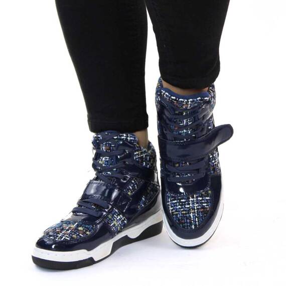 ​Ghete dama lacuite cu talpa cusuta, joasa, pentru tinute casual-sport JD-D73-BLUE, Culoare (12): Multicolor, Bleumarin, Marime (12): 39 - 4- Roveli