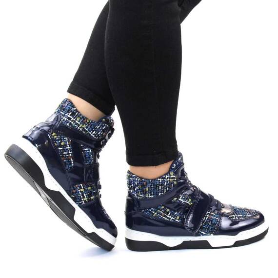 ​Ghete dama lacuite cu talpa cusuta, joasa, pentru tinute casual-sport JD-D73-BLUE, Culoare (12): Multicolor, Bleumarin, Marime (12): 39 - 3- Roveli