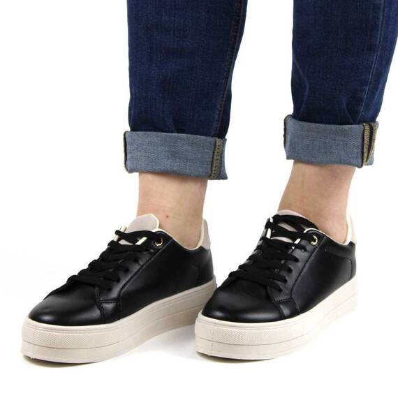 Pantofi casual de dama cu talpa groasa WH2113-BLACK, Marime (12): 40 - 2- Roveli
