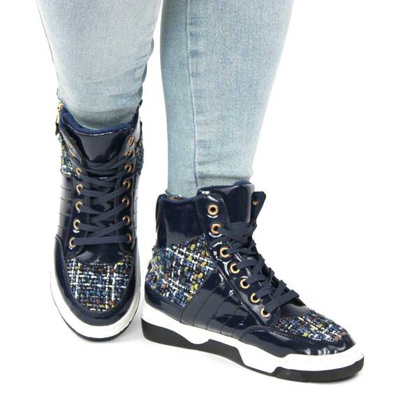 ​Ghete dama lacuite cu talpa cusuta, joasa, pentru tinute casual-sport JD-D72-BLUE, Culoare (12): Albastru, Marime (12): 40 - 4- Roveli
