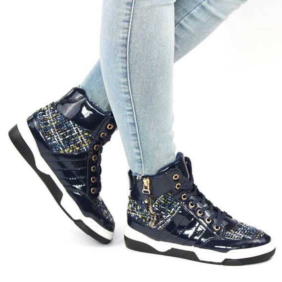 ​Ghete dama lacuite cu talpa cusuta, joasa, pentru tinute casual-sport JD-D72-BLUE, Culoare (12): Albastru, Marime (12): 37 - 5- Roveli