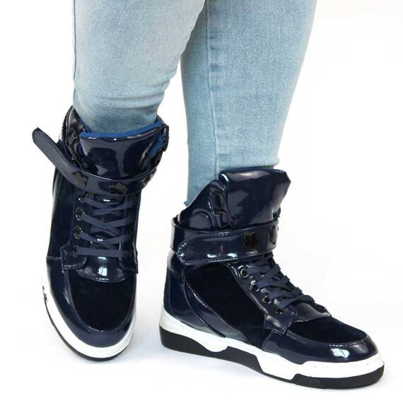 ​Ghete dama lacuite cu talpa cusuta, joasa, pentru tinute casual-sport JY-D14-BLUE, Culoare (12): Albastru, Marime (12): 38 - 4- Roveli