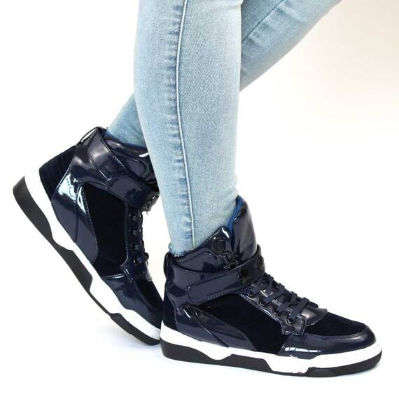 ​Ghete dama lacuite cu talpa cusuta, joasa, pentru tinute casual-sport JY-D14-BLUE, Culoare (12): Albastru, Marime (12): 36 - 5- Roveli