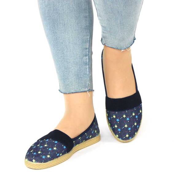 Espadrile de dama comode cu bareta elastica ZJ-13-BLUE, Culoare (12): Galben, Marime (12): 37* - 2- Roveli