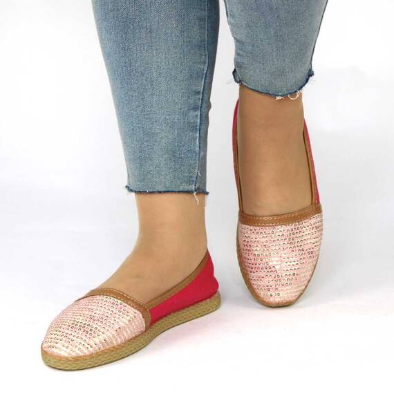 Espadrile de dama comode cu paiete ZJ-20-WATERMELON, Culoare (12): Roz, Bej, Fucsia, Marime (12): 36* - 3- Roveli