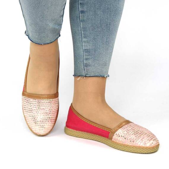 Espadrile de dama comode cu paiete ZJ-20-WATERMELON, Culoare (12): Roz, Bej, Fucsia, Marime (12): 36* - 4- Roveli