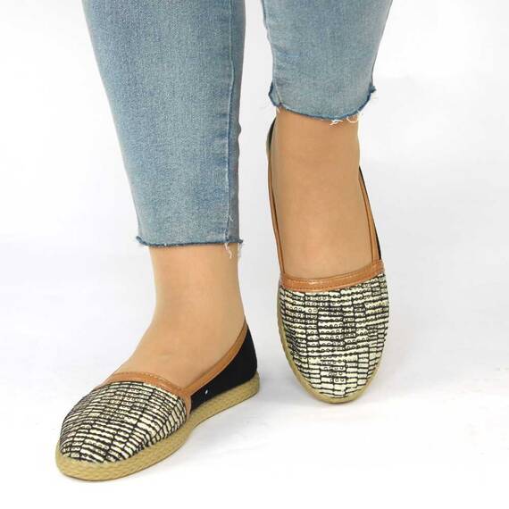 Espadrile de dama comode cu paiete ZJ-20-BLACK, Marime (12): 37* - 3- Roveli