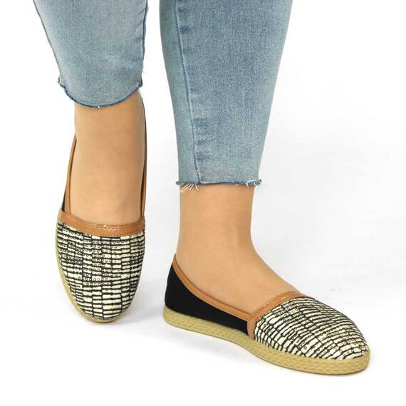 Espadrile de dama comode cu paiete ZJ-20-BLACK, Marime (12): 37* - 4- Roveli