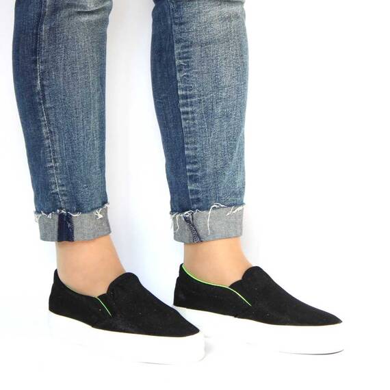 Espadrile dama cu insertii stralucitoare 5078-BLACK, Culoare (12): Negru, Verde neon, Marime (12): 35 - 3- Roveli