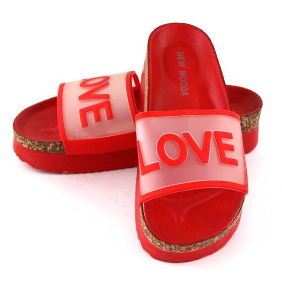 Papuci de dama,usori si comozi 00112-RED, Culoare (12): Rosu, Marime (12): 40 - 5- Roveli