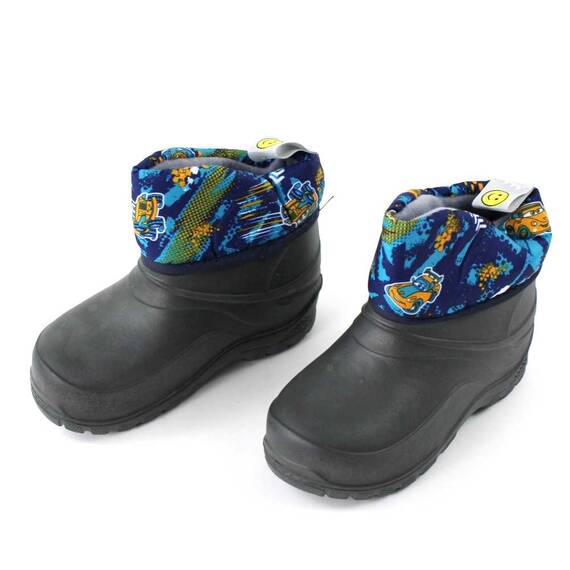 Cizme de copii, captusite,din cauciuc SMILE- GREY, Culoare (12): Multicolor, Gri inchis, Marime (12): 26-27 - 5- Roveli