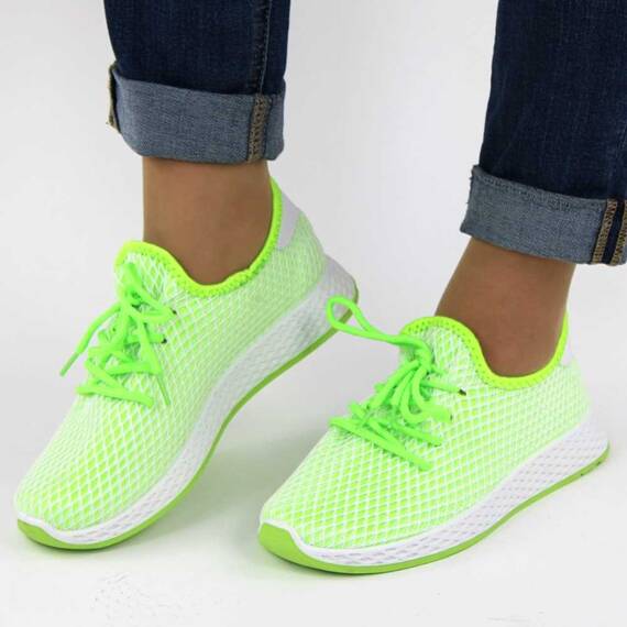 Pantofi sport de dama, usori si comozi BF1988-GREEN, Culoare (12): Alb, Verde neon, Marime (12): 38 - 3- Roveli Pantofi sport de dama, usori si comozi BF1988-GREEN, Culoare (12): Alb, Verde neon, Marime (12): 38 - 3- Roveli