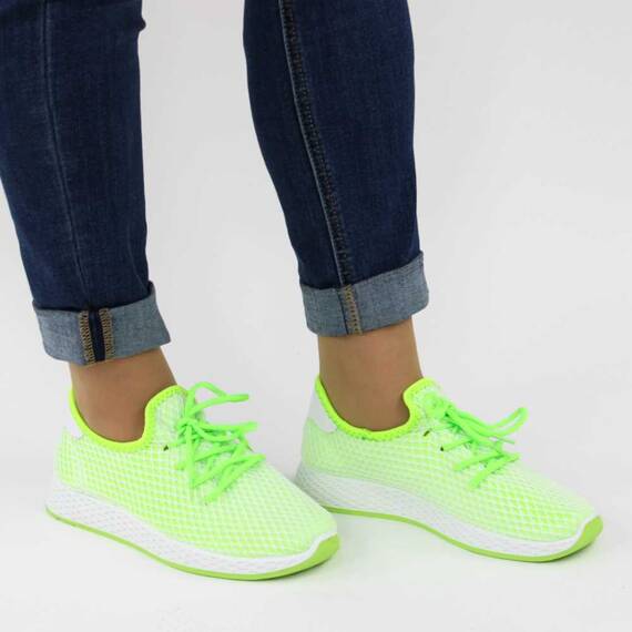 Pantofi sport de dama, usori si comozi BF1988-GREEN, Culoare (12): Alb, Verde neon, Marime (12): 38 - 2- Roveli Pantofi sport de dama, usori si comozi BF1988-GREEN, Culoare (12): Alb, Verde neon, Marime (12): 38 - 2- Roveli