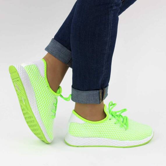 Pantofi sport de dama, usori si comozi BF1988-GREEN, Culoare (12): Alb, Verde neon, Marime (12): 38 - 4- Roveli Pantofi sport de dama, usori si comozi BF1988-GREEN, Culoare (12): Alb, Verde neon, Marime (12): 38 - 4- Roveli