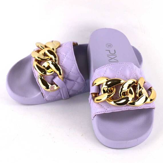​Papuci de dama usori si comozi 2188-2-PURPLE, Culoare (12): Auriu, Mov, Marime (12): 38* - 5- Roveli