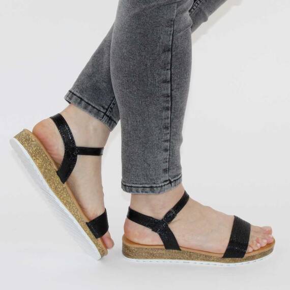 ​Sandale de dama, cu talpa joasa BJ511-BLACK, Culoare (12): Negru, Marime (12): 38 - 3- Roveli