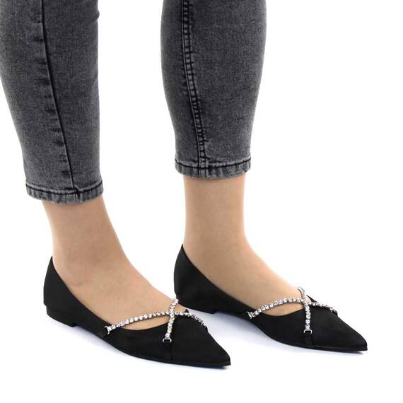 Balerini de dama, eleganti, cu varful ascutit AB111-BLACK, Culoare (12): Negru, Marime (12): 37** - 5- Roveli
