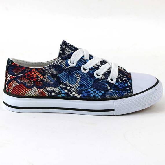 Tenisi de copii, decorati cu dantela colorata Z-16-BLUE, Culoare (12): Multicolor, Marime (12): 28 - 3- Roveli