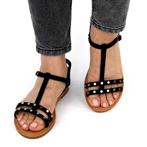 Sandale casual de dama, cu tinte aplicate, comode si usoare W31-10-BLACK, Culoare (12): Negru, Marime (12): 37** - 3- Roveli