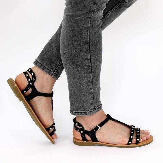 Sandale casual de dama, cu tinte aplicate, comode si usoare W31-10-BLACK, Culoare (12): Negru, Marime (12): 37** - 4- Roveli