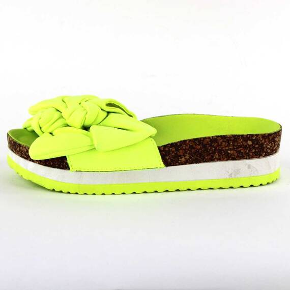 ​Papuci casual de dama cu funde aplicate00115-YELLOW, Culoare (12): Galben, Marime (12): 41 - 3- Roveli