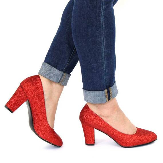 Pantofi eleganti de dama, cu toc inalt RD21-1-RED, Culoare (12): Rosu, Marime (12): 36 - 5- Roveli