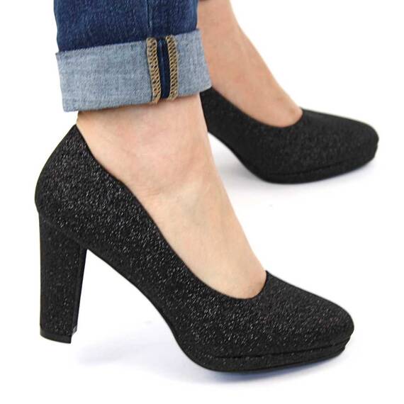 Pantofi eleganti de dama, cu platforma si toc inalt CD1-1-BLACK, Culoare (12): Negru, Marime (12): 35 - 3- Roveli