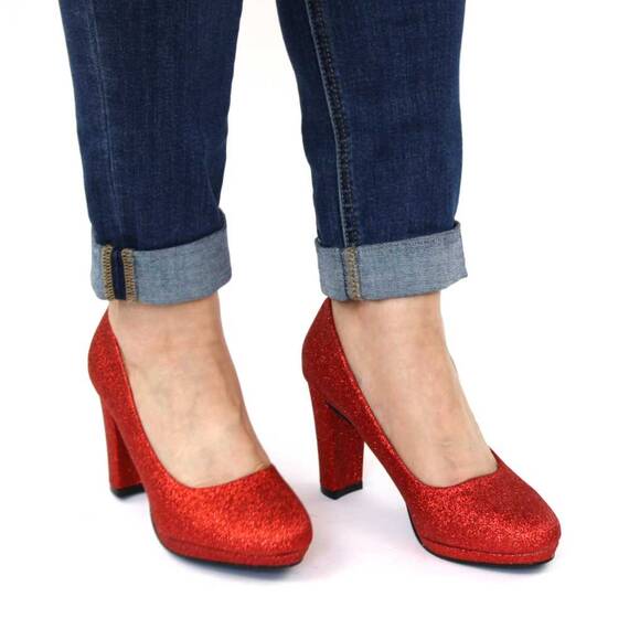 Pantofi eleganti de dama, cu platforma si toc inalt CD1-1-RED, Culoare (12): Rosu, Marime (12): 35 - 4- Roveli